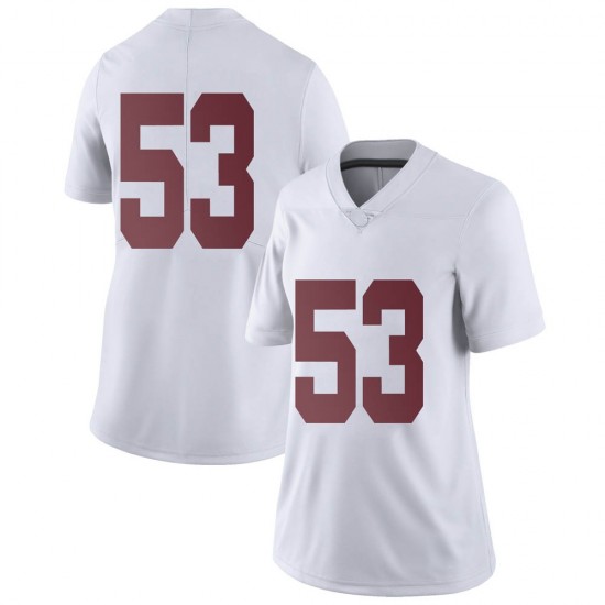 Alabama Crimson Tide Women's Matthew Barnhill #53 No Name White NCAA Nike Authentic Stitched College Football Jersey LY16Y55VF